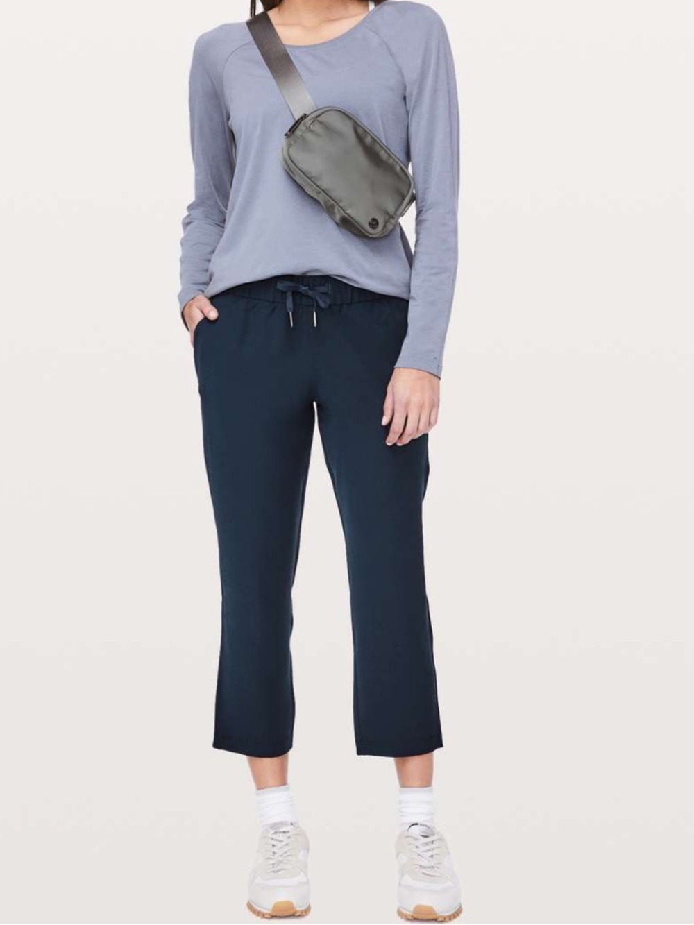 Lululemon On The Fly Crop Pant Woven 23" True Navy Size 10
